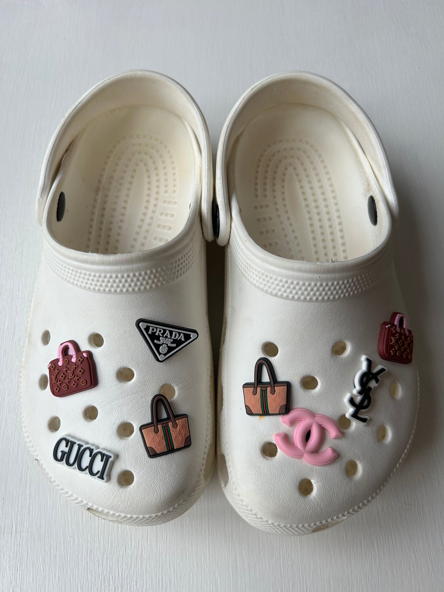 Designer Inspired Shoe Charms (8 Pack)