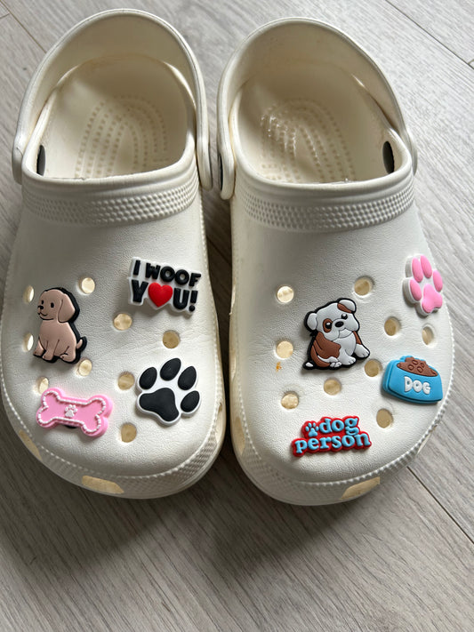 Dog Theme Shoe Charms (8 Pack)