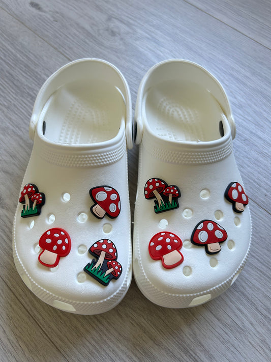 Enchanting Toadstool Shoe Charms (8 Pack)