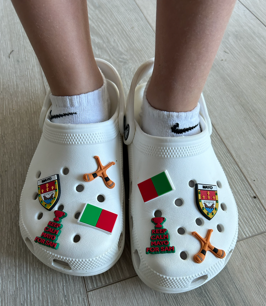 Mayo GAA Themed Shoe Charms (8 Pack)